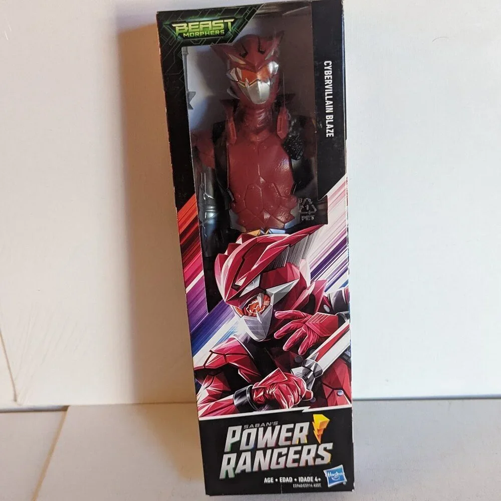 NWT Power Rangers Cybervillain Blaze Red Action Figure Beast Morphers Hasbro NIB